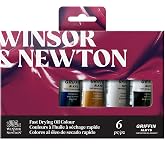 Winsor &amp; Newton Griffin Alkyd Fast Drying Oil Paint, Beginners Set, 6 x 37ml Tubes