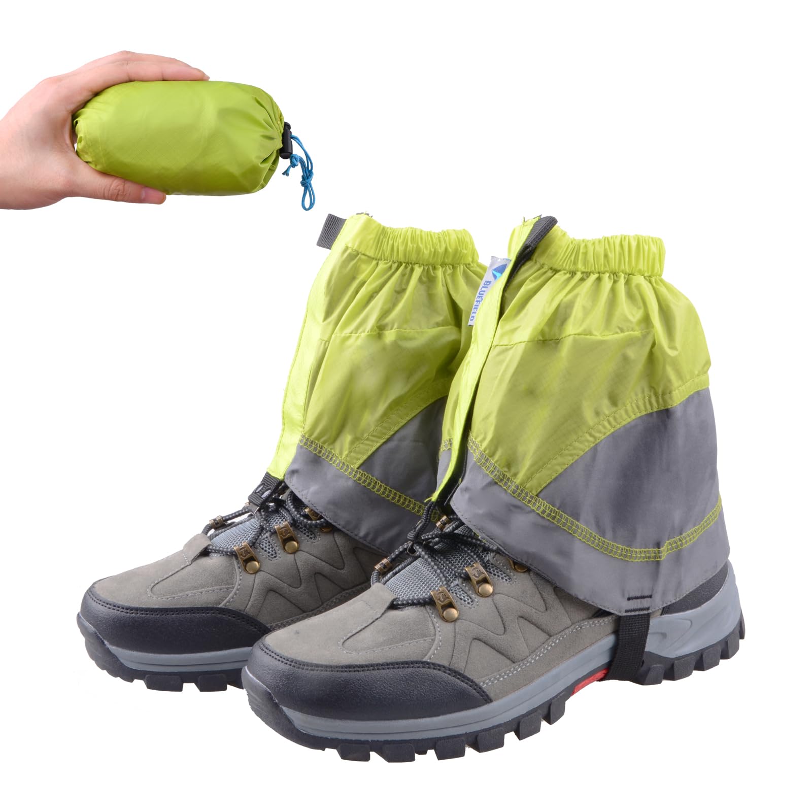 TRIWONDER Hiking Gaiters for Men Women Waterproof Ankle Leg Gaiters Lightweight Low Gators Snow Gaiters for Walking Backpacking (Green & Grey)