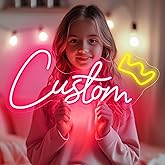 Custom Neon Signs for Wall Decor, Personalized LED Name Signs Neon Light for Bedroom Large Wedding Birthday Business Customizable Light up Sign Pink Sign Boy Girl Decoration