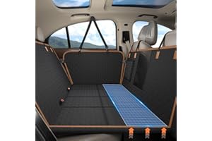 Hard Bottom Dog Car Seat Cover, Dog Seat Cover for Back Seat, Waterproof Dog Car Seat Cover Hard Bottom-Detachable, 600D Heav