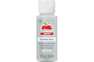 Apple Barrel Acrylic Paint in Assorted Colors (2-Ounce), 21392 Granite Grey