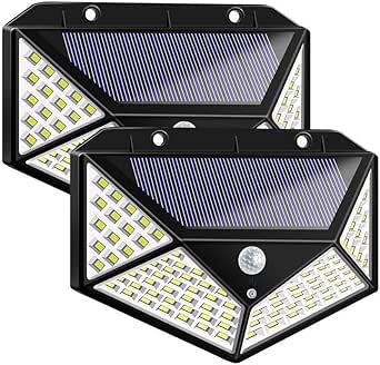 TYNLQ Cubierta solar de luz, 100 LED de cuatro lados luminoso