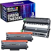 E-Z Ink Compatible TN830XL Toner Cartridges DR830 Drum Unit Replacement for Brother TN830 DR830 TN830xl Toner for Brother Printer HL-L2460DW DCP-L2640DW HL-L2405W HL-L2480DW MFC-l2820DW Printer(3Pack)