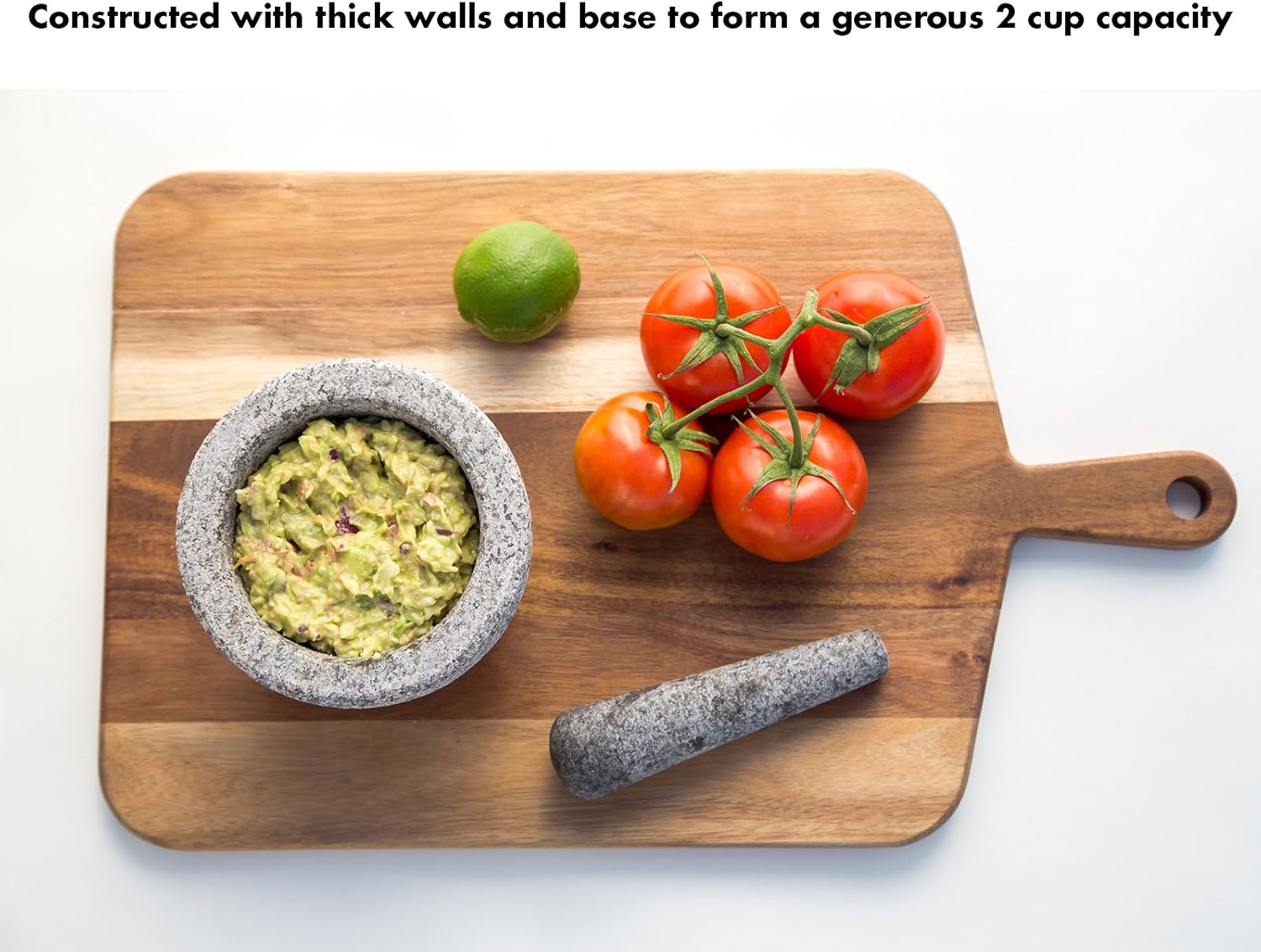 JAMIE OLIVER Mortar and Pestle, Unpolished Granite, 6 Inch: Kitchen & Dining