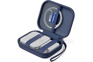 UCOMX Travel Case for 3 in 1 or 2 in 1 Wireless Charger,Hard EVA Carrying Charger Case,Portable Storage Waterproof Bag,Soft Durable Pouch Bag for Foldable Wireless Charger,Adapter,Cable(Box Only)