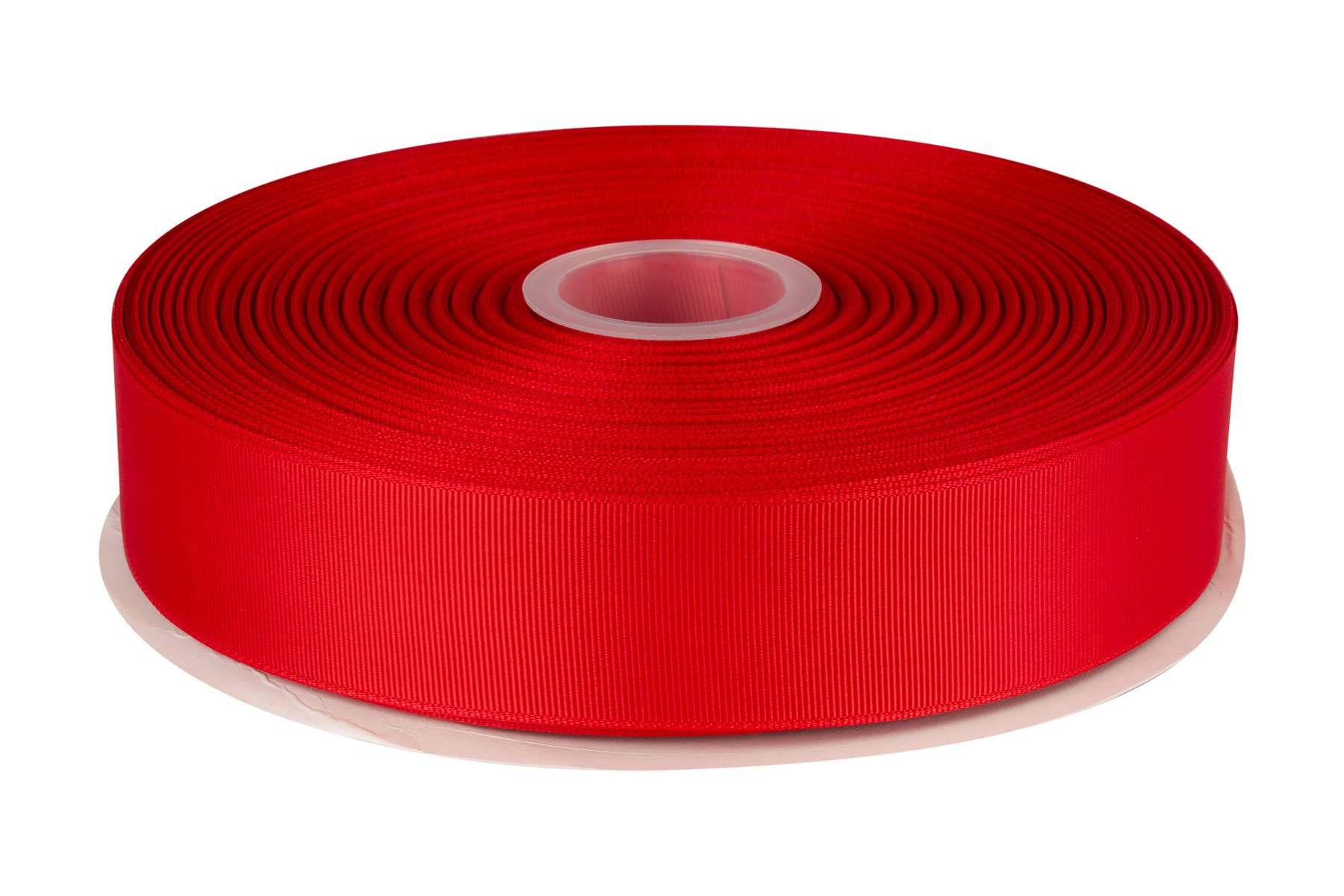 Fondersy 38mmX 91M Solid Grosgrain Ribbon for Gift Wrapping Parties, Wedding Decoration, Crafts Sewing(Red)
