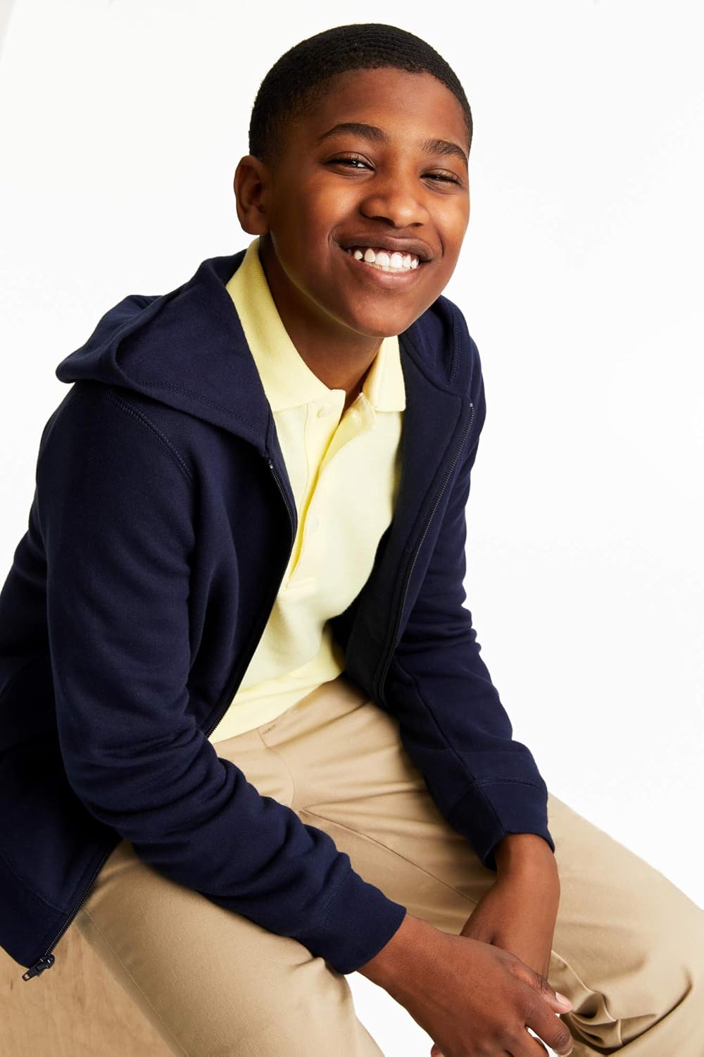 French Toast Boys' Fleece Hooded Sweatshirt: Clothing