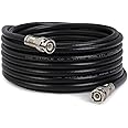 THE CIMPLE CO BNC-Kabel, schwarzes RG6 HD-SDI- und SDI-Kabel (mit zwei BNC-Steckern), 75 Ohm, professionelles Kabel, verlusta