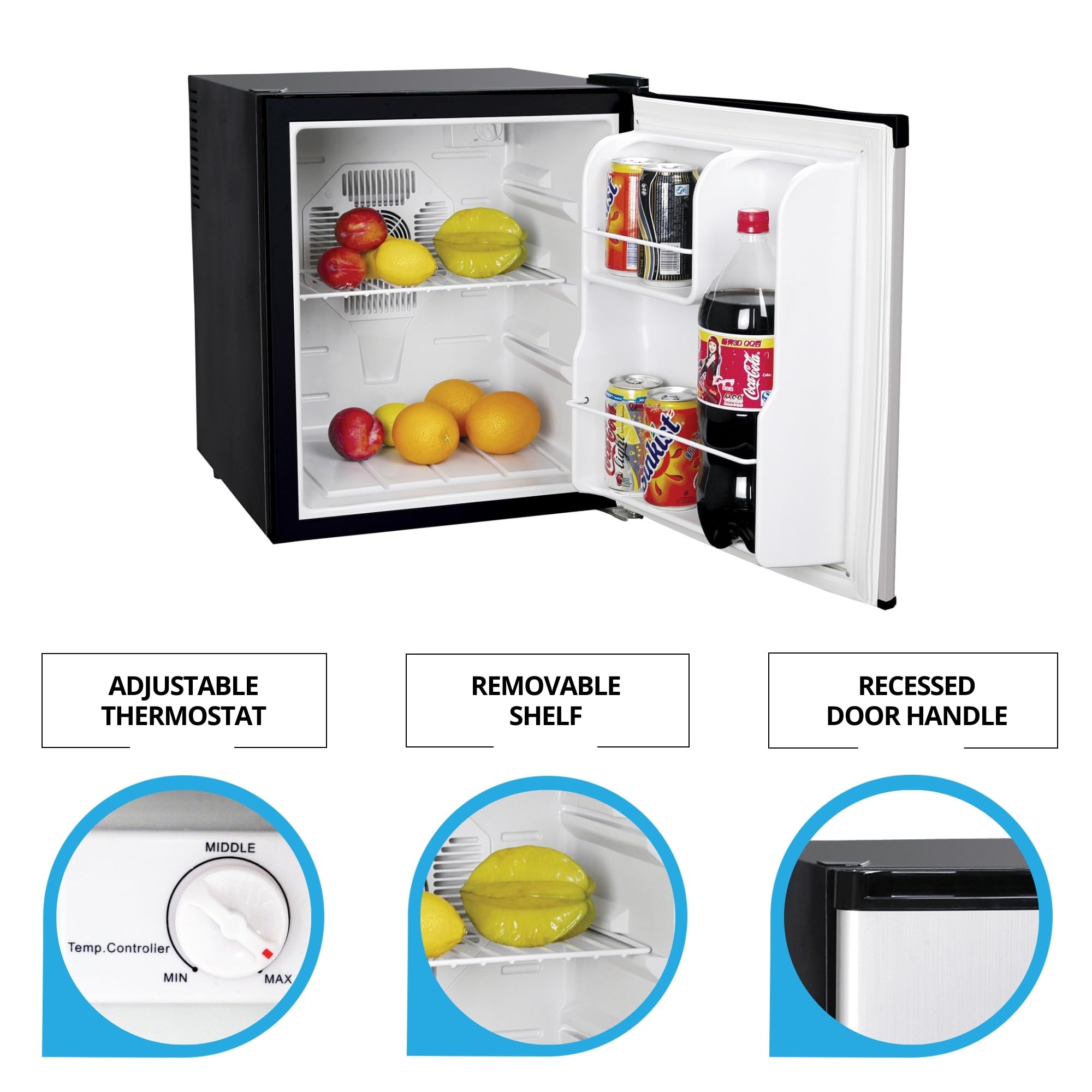 Koolatron 12V / 110V Refrigerator - Mini Fridge With Freezer For Trucks, Cool Storage For Kitchen, Bedroom, Office, Dorms, Compact Free Standing, Neveras Pequeñpara, 1.7 Cubic Feet Capacity, White