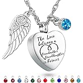 Heart Urn Necklace for Ashes Love between Family Members Cremation Memorial Jewelry Keepsake Pendant for Loss Cremation Urn Necklace Ash Holder Sympathy Gift