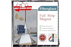 [Upgrade Reinforced Magnet] Magnetic Screen Door, IKSTAR Fiberglass Mesh Door Instant Closure with Full Frame Hook&Loop, Pet/Kids Walk Through Freely, Size 39"x83" Fit Doors Up to 36"x82" Max