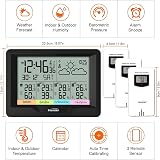 Youshiko Weather Station 3 Wireless Sensors, UK Version, Radio Clock view 3