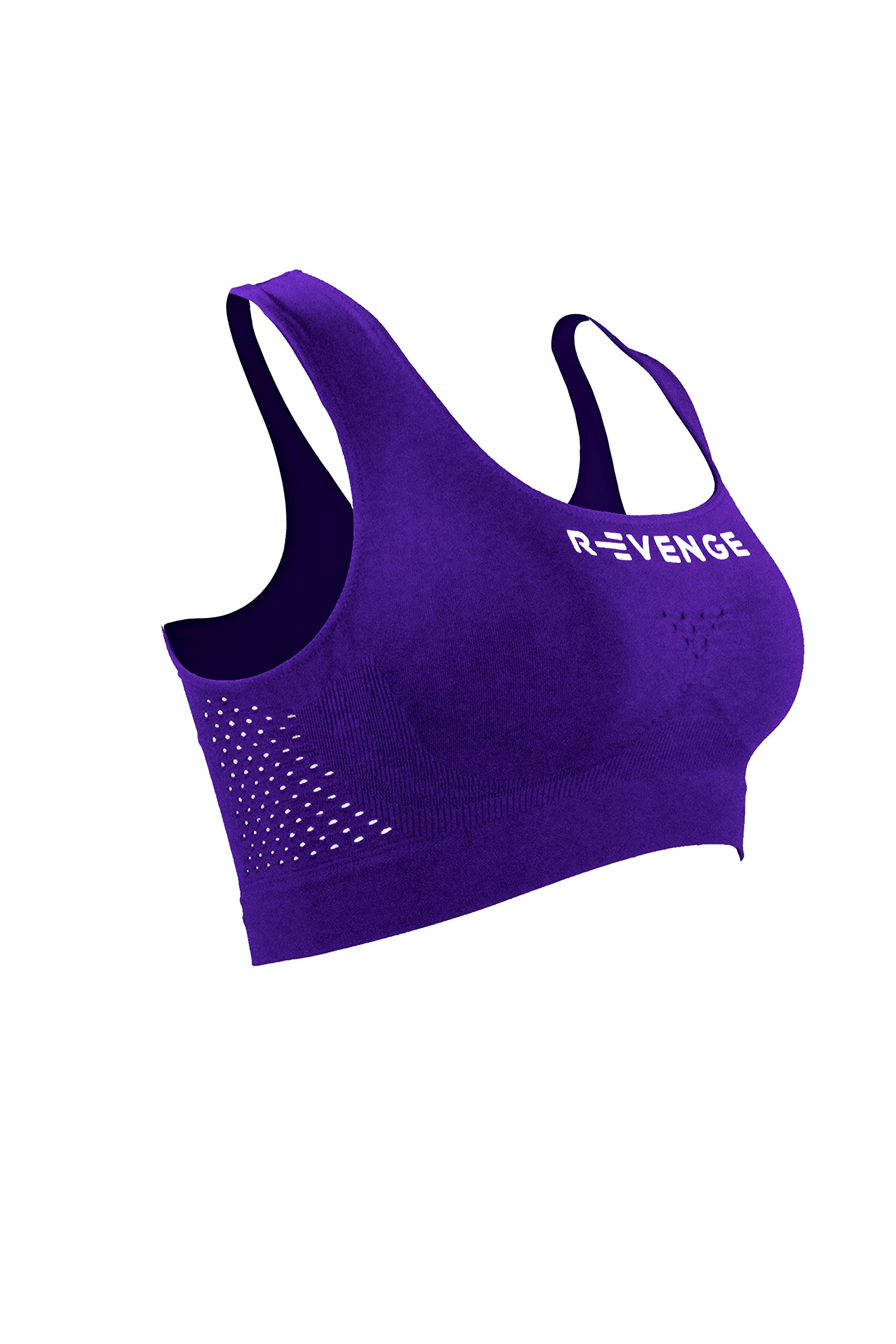 R-evenge Brassiere Top Tech Gym Sports Running Cycling Dance Fitness Dark Purple, dark purple, L