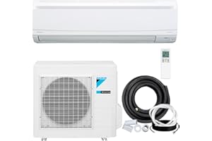 Daikin 15,000 Btu 20 SEER2 LV Series Ductless Mini-Split Wall Mount Heat Pump Air Conditioner with 25' Installation Kit