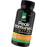 Daiwa PeakImmune4 Immune Support Supplement, Ultra Strength, 30 Capsules | Enhances NK Cell Function, RBAC Rice Bran, Mycelia Extract from Shiitake Mushrooms