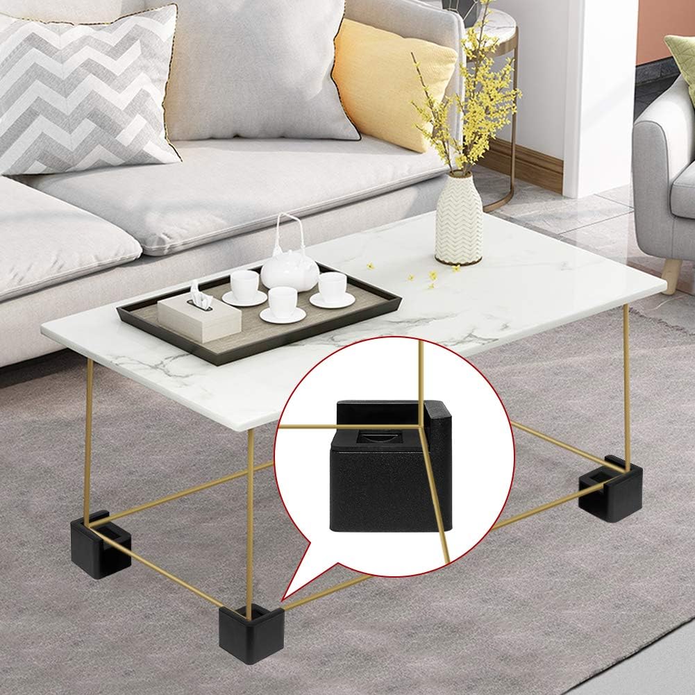 Uping Bed Riser Heavy Duty Black Square Anti Slip to Castor WheelsBed