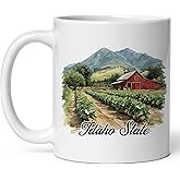 Idaho State Ceramic Coffee Mug 11oz Gem State – Tea Coffee Mug with Comfortable Grip – Unique Travel Gift Cup for Office or Home – Vibrant Long-Lasting Print ID44991