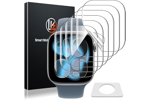 LK 6 Pack Screen Protector for Apple Watch Series 11 46mm, Self-Healing TPU Material for iWatch 46mm Screen Protector, Scrath