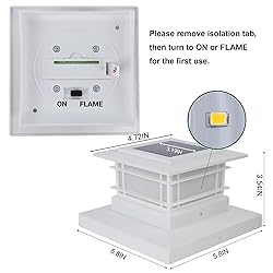 Dynaming 8 Pack Solar Post Cap Lights Outdoor with