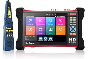 Rsrteng X7-ADHS CCTV Camera Tester 8K 32MP IP Camera Tester 7-inch IPS Touch Screen Monitor CCTV Tester with HDTVI/HDCVI/AHD/SDI/CVBS/IP Camera Support POE WiFi HDMI 8GB TF Card