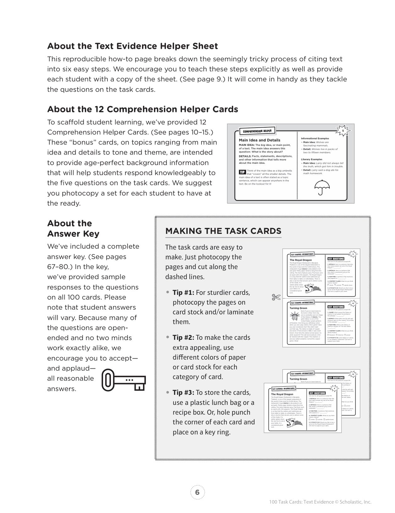 Mua 100 Task Cards: Text Evidence: Reproducible Mini-Passages With Key ...