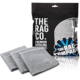 The Rag Company - Wrinkle Knit Glass Towel - Professional 500 GSM Microfiber Window Cleaning Cloths, Streak-Free Dual-Sided Design, 16in x 16in, 3-Pack (South Korea)