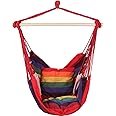 ARAD Hammock Patio Chair, Hanging Porch Swing with Cushions, Indoor or Outdoor Seat