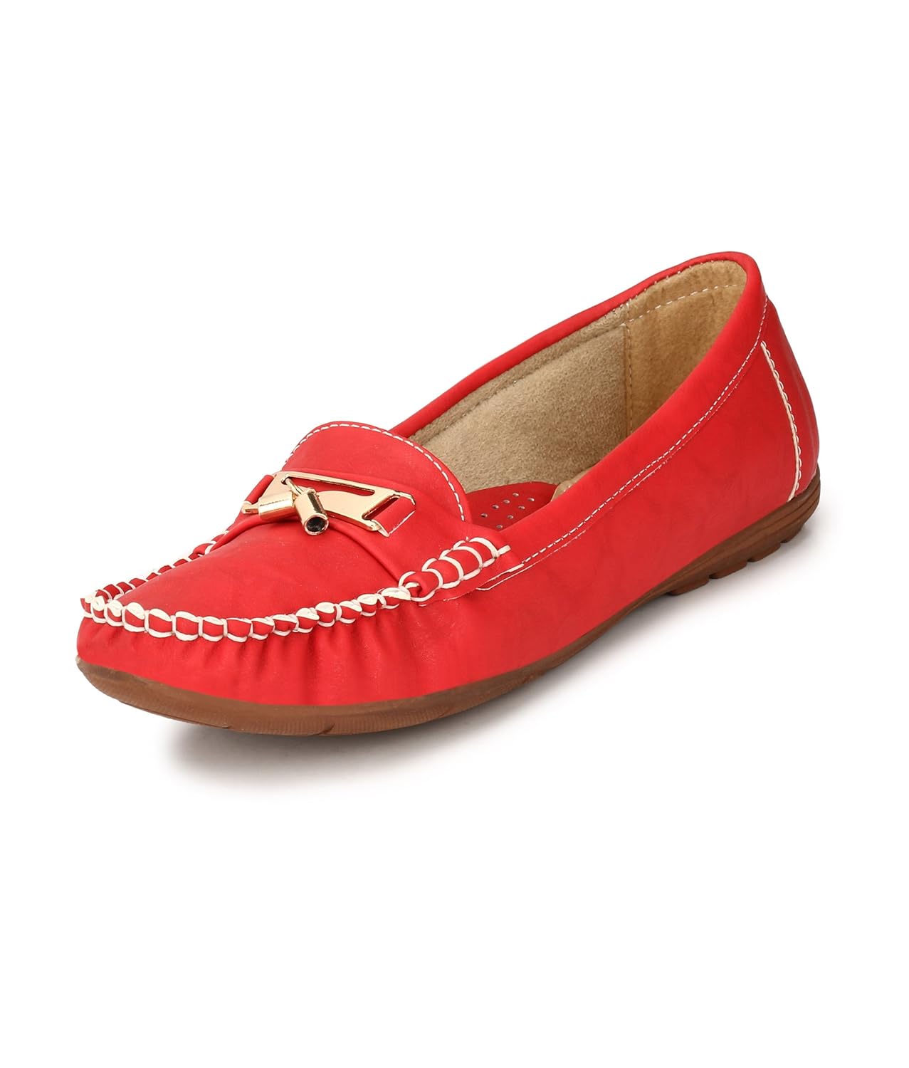 miss irri london women's red georgina loafers and mocassins