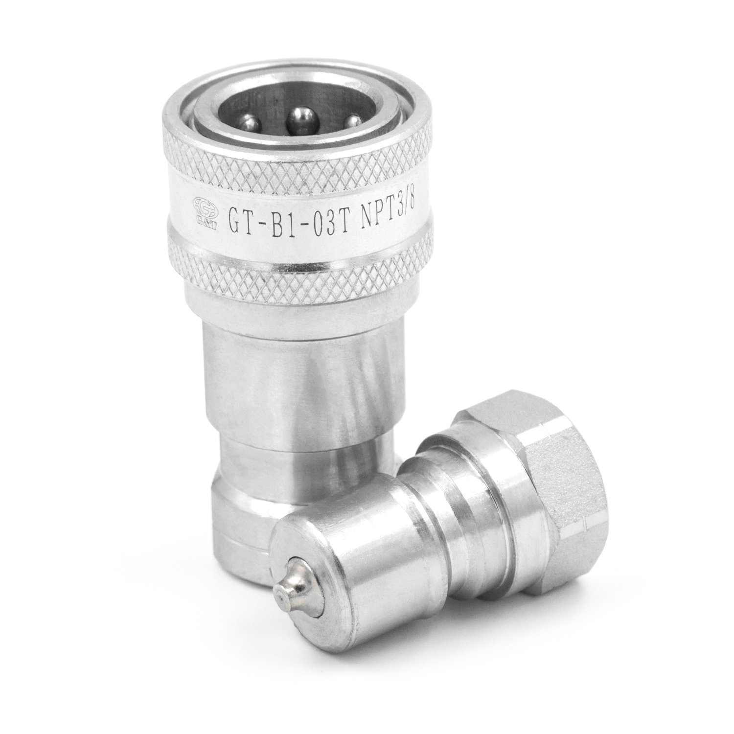 3/8 NPT Thread ISO7241B Hydraulic Quick Connect Coupler Set with Dust