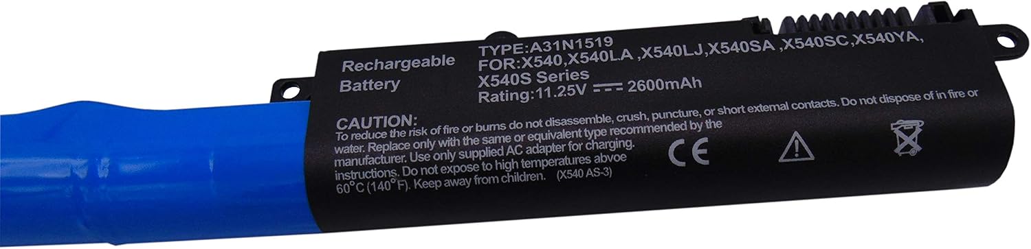11.25 V 2600mAh A31N1519 laptop battery replace for ASUS X540 X540LA X540LJ X540SA X540SC X540YA X540S F540 F540L F540LA F540S F540SA F540Y R540 R540L R540LA R540S R540SA R540Y - Image 5