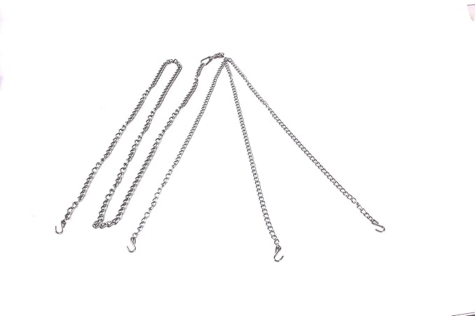 Hero Edelstahl Kettensatz für Dreibein mit Seilwirbel-Hacken für Grillroste 50-60- 70 cm