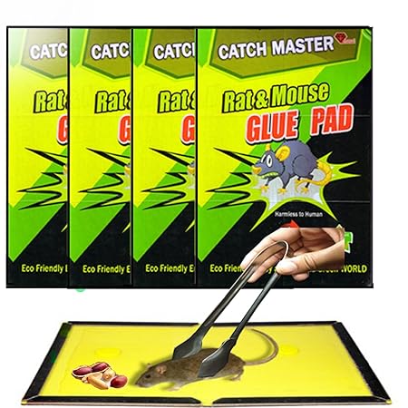 Auf Rat Non Toxic Glue Pad with Picker and Food -Pack of 4