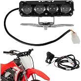 Dirt Bike Light Bar 5inch 54W 8000lm Head Light Flood Spot Universal for 7/8&rdquo; Handlebar CRF KLX DRZ TTR YZF WR RM 65CC-450CC Motorcycle Pit Bike