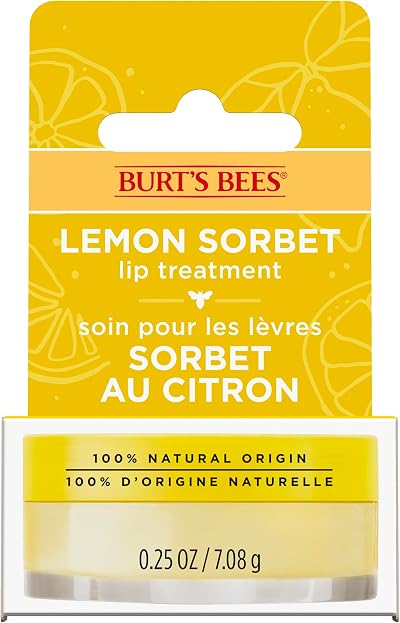 Burt's Bees Lip Mask Lemon Sorbet Lip Treatment 7.08g Vitamin C Jojoba