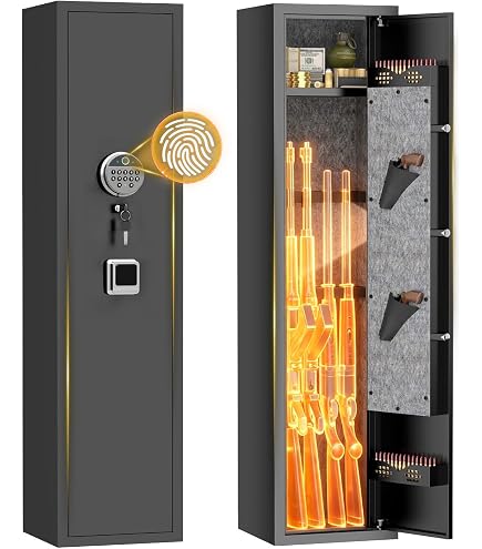 First Watch / Homak 8-Gun Double Door Security Cabinet, Black