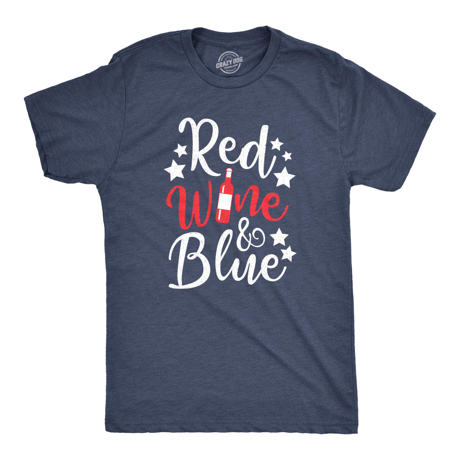 Red Wine And Blue Funny 4th Of July Drinking Tee T Shirt