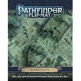 Pathfinder Flip-Mat: Sunken City, 24x30 Double-Sided | Map Dry Erase Battle Grid, for Dungeon Masters and Players