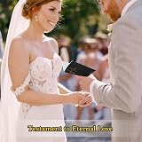 Thinp His and Hers Wedding Vow Books with Gold Foil - Black & White view 4