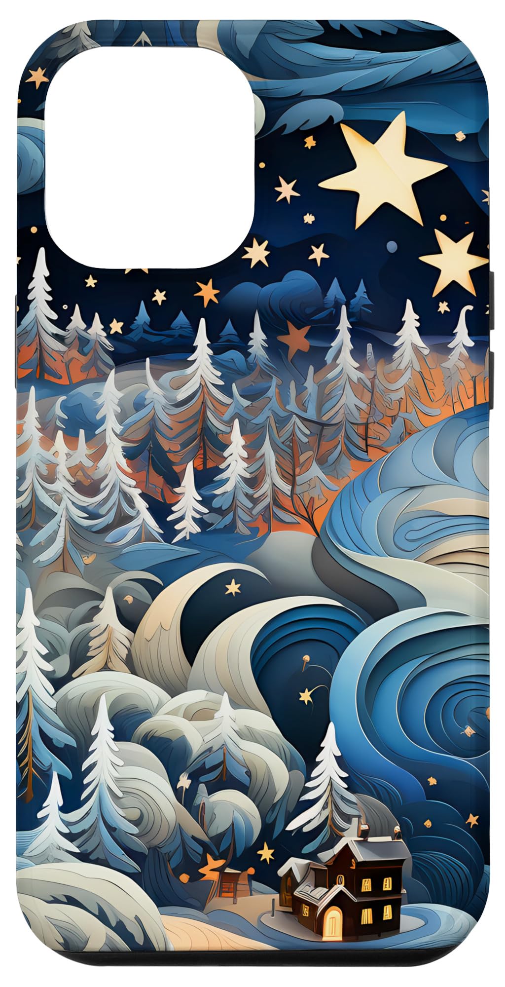 iPhone 14 Pro Max Astral Reverie Stars and Trees Scene Design Case