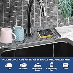 2 Pcs Silicone Faucet Handle Drip Catcher Tray, 2