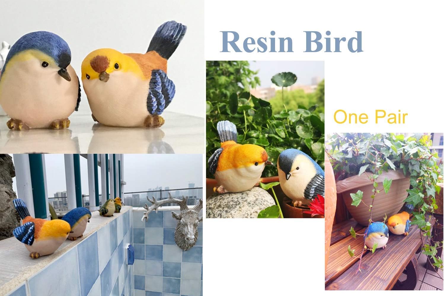 Bird Animal Garden Statues Figurine - Funny Sculpture Ornaments Décor - Best Indoor Outdoor Statues Yard Art Figurines for Patio Lawn House: Home & Kitchen