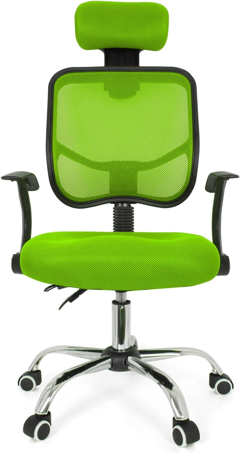 PetHot Office Chair Adjustable Support Ergonomic Home Office Chair Computer Desk High Back Height With Head Support Mesh Seat