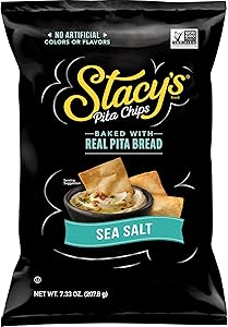 Stacy’s Pita Chips, Sea Salt, No Artificial Colors or Flavors, 7.33 Oz
