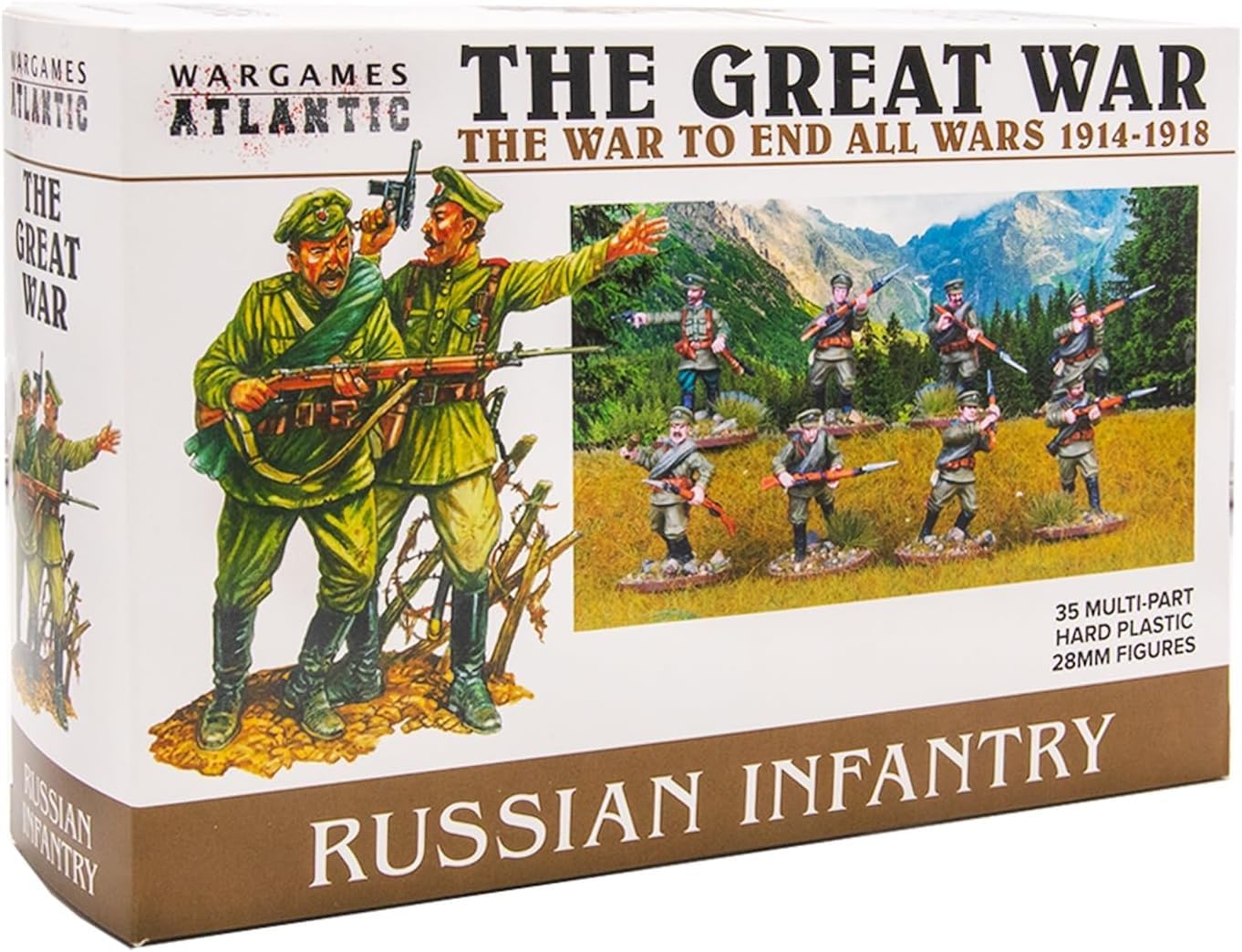 The Great War - Russian Infantry 1914-18 (35 Figures) Multi-Part Hard Plastic (HIGH Impact POLYSTYRENE) 28MM Figures