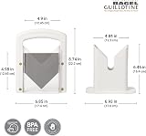KitchenCraft Bagel Slicer Cutter White Plastic Carbon Steel Gift Box view 2
