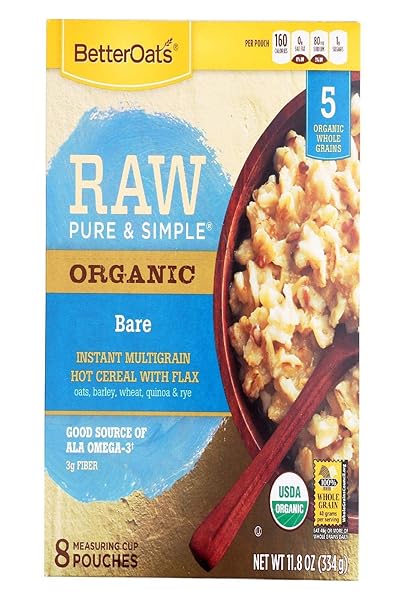 BETTER OATS, RAW PURE AND SIMPLE ORGANIC, BARE,...