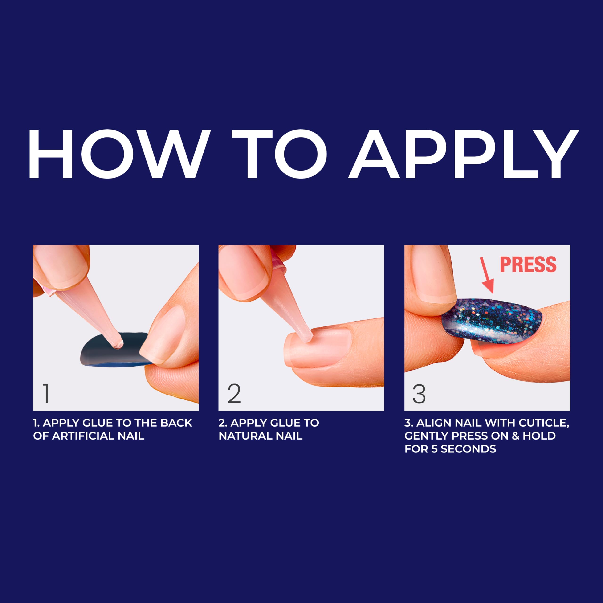 KISS Gel Fantasy Magnetic Press On Nails Short, ‘Set Us Free’, Red, Oval Shaped, Includes 28 Fake Nails, Nail Glue 2g, 1 Manicure Stick, 1 Mini Nail File - Image 2