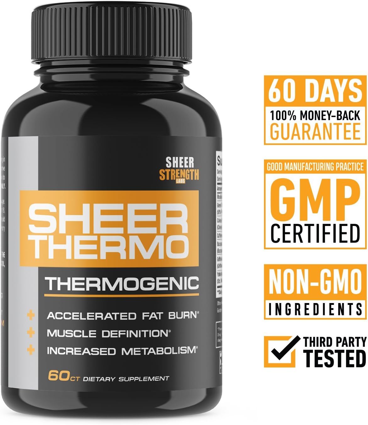THERMO Fat Burner (60ct) Thermogenic Weight Loss Supplement for Women