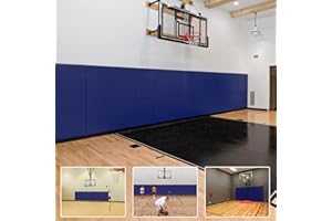 PROGOAL 2"/4" Thick Foam Protection Wall Pad，Gym Basketball-Court Protectors，Durable Waterproof Padding for Wall-Mounted Basketball Hoops(60" L x 20" W)…