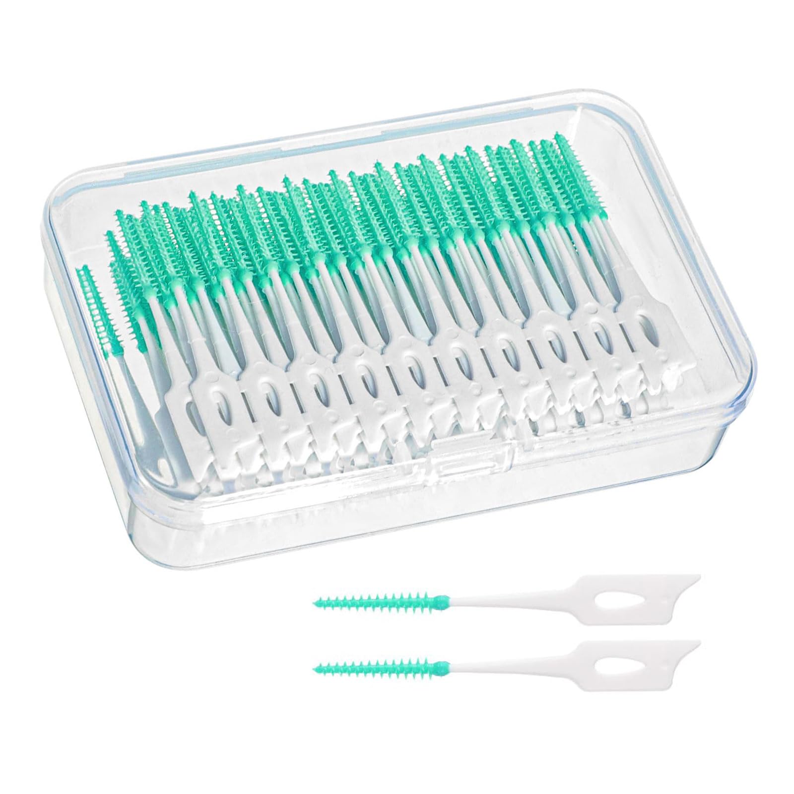 220 Pieces Interdental Brushes, Silicone Dental Brushes Teeth Brush Picks for Braces Oral Cleaning, Tooth Flossing Brush Disposable for Cleaning, Toothbrush Clean Tool